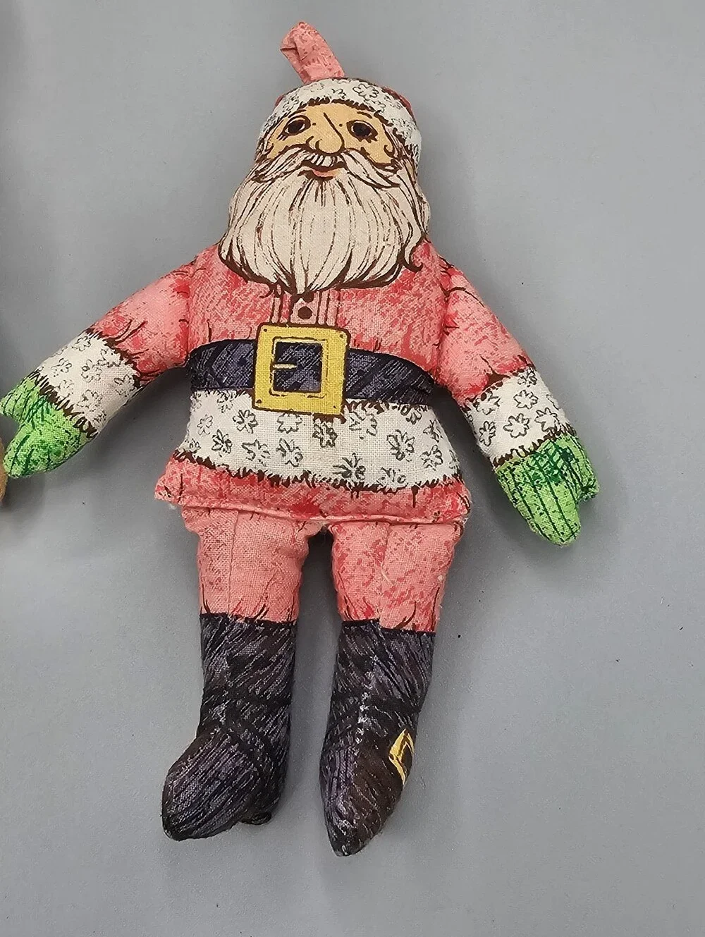 70s Hallmark Drummer Santa Plush Ornament Lot Toy Works Set Vintage Christmas